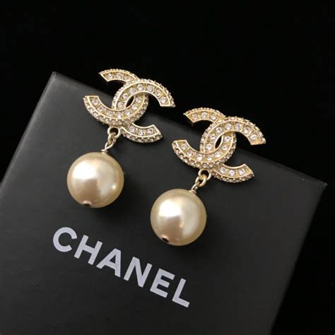 chanel logo earrings price